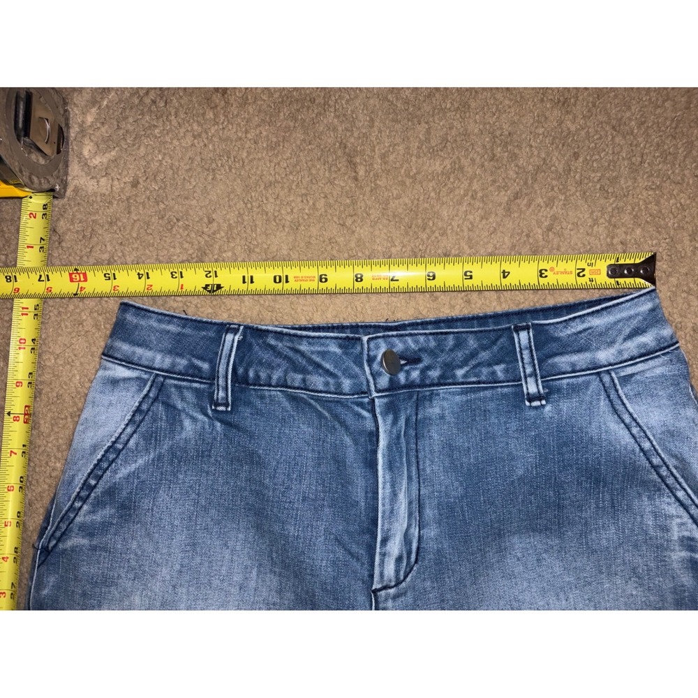 Flamingals Women Med Wash High Waisted Cropped Straight Leg Jeans Size M T42-32 - Picture 7 of 7